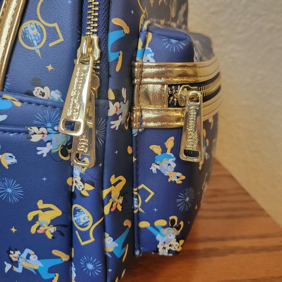 WDW Parks 50th Loungefly Mini Backpack Ears Holder Disney World Used Once - Picture 13 of 16